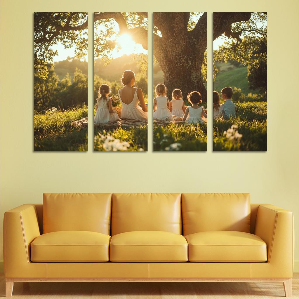 Roots Of Love A Mothers Family Tree Canvas Paintings Frame