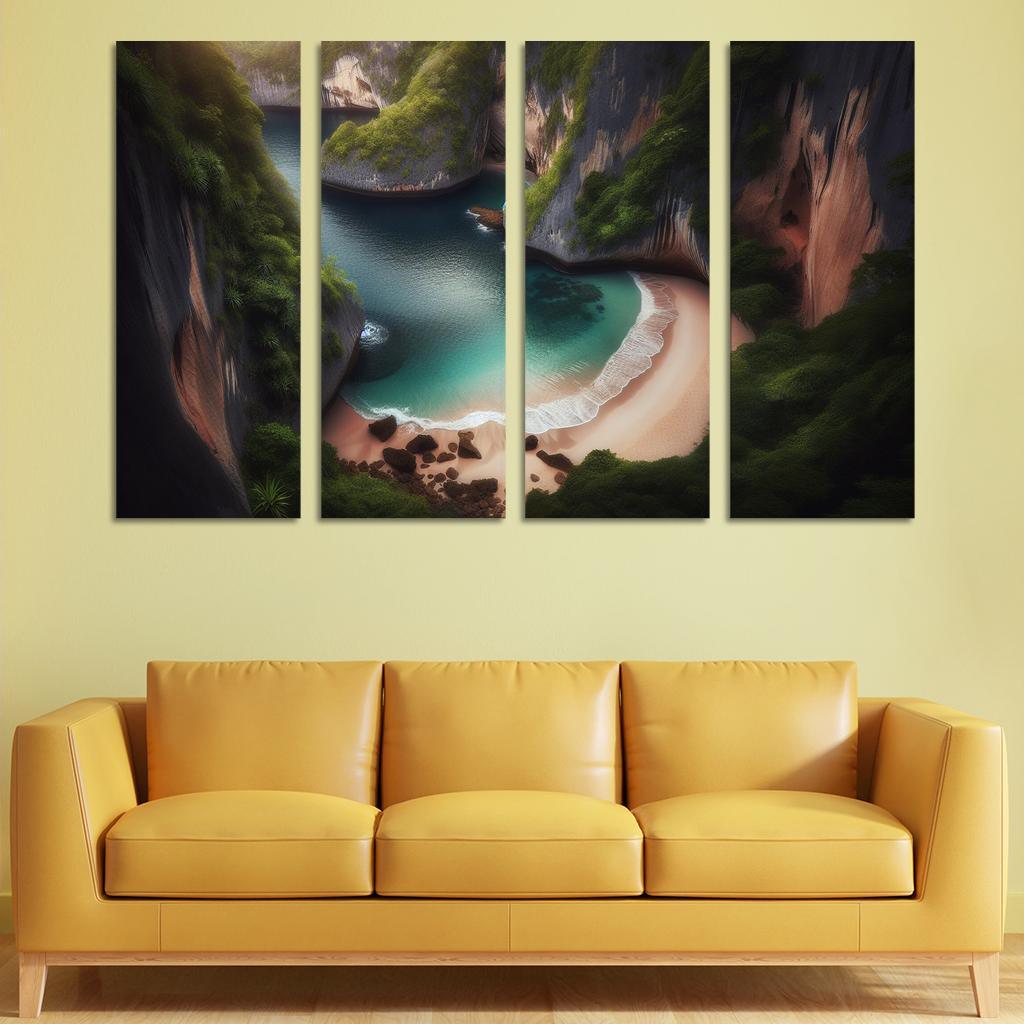 Hidden Cove Beach Premium Artwork Frames