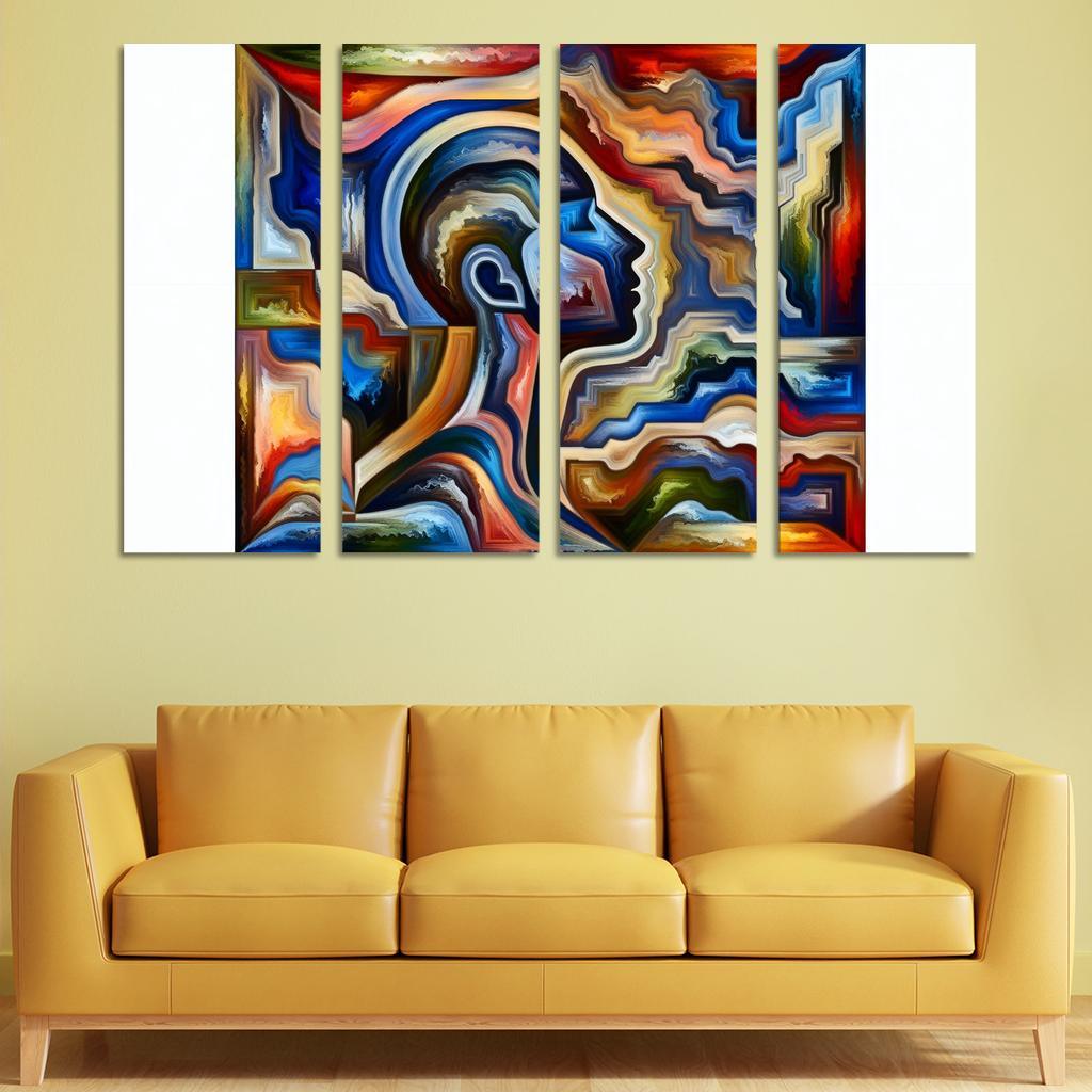 Invisible Battles Advocating for Chronic Illness Awareness 4 Piece HD Modern Canvas Panels-Original Frame