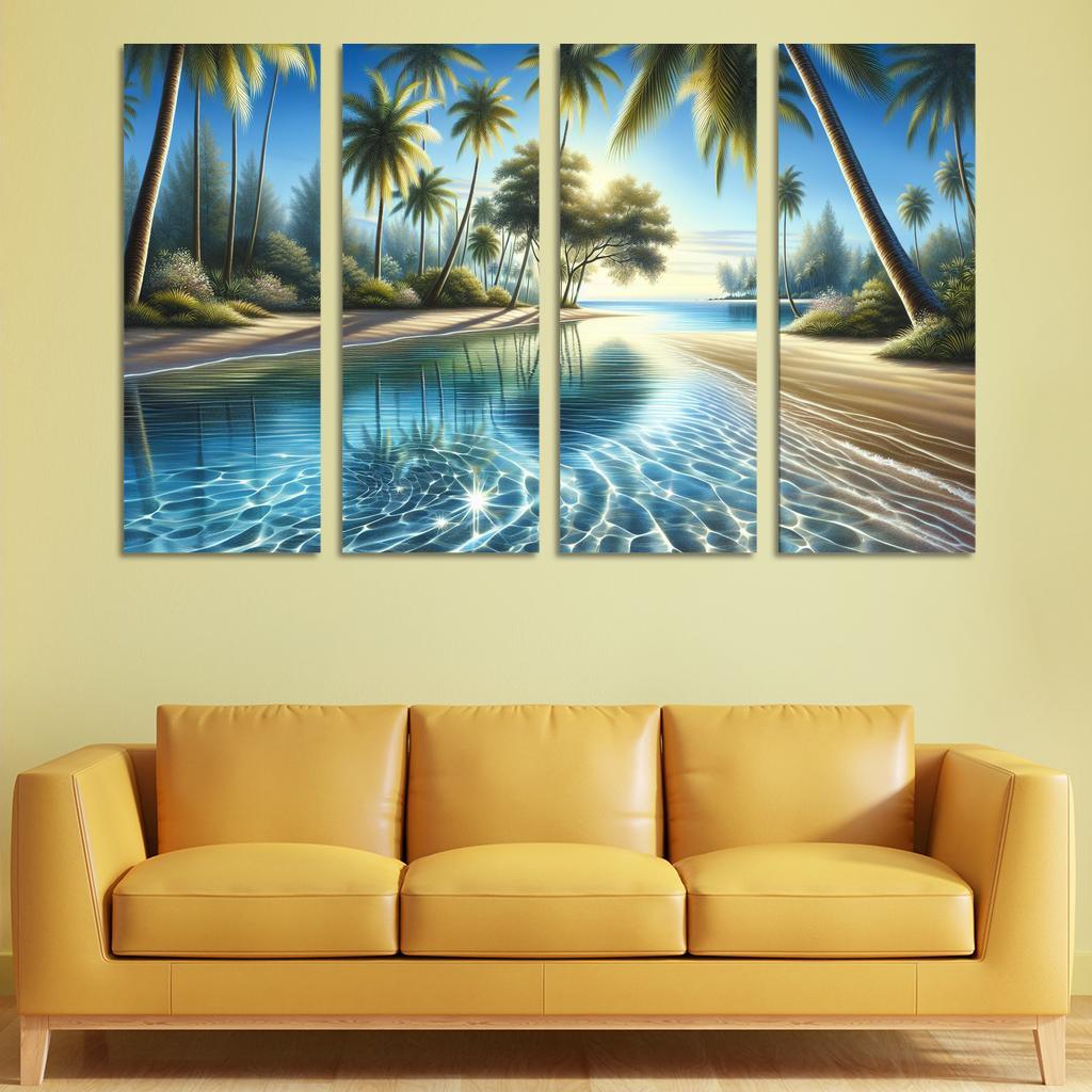 Crystal Lagoon Calm Waters And Relaxation Custom Paintings Frame