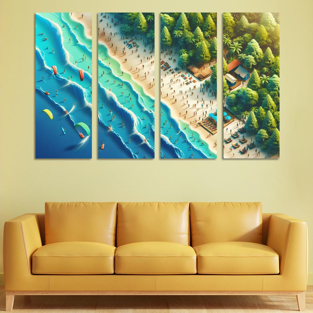 Echo Bay Adventure Beach Modern Paintings Frame