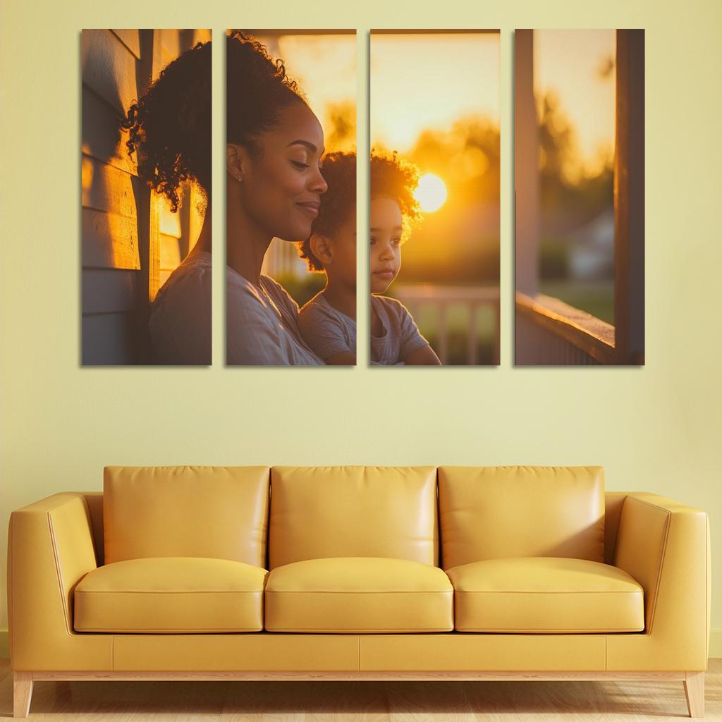 A Mothers Gentle Whisper Comfort Through Words Canvas Paintings Frame