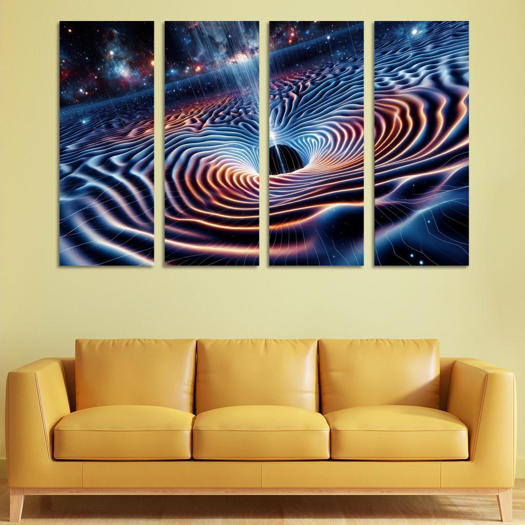 The Search For Gravitational Waves Abstract Paintings Frame