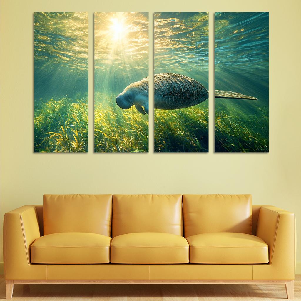 The Gentle Manatee The Ocean's Herbivore Art Trends