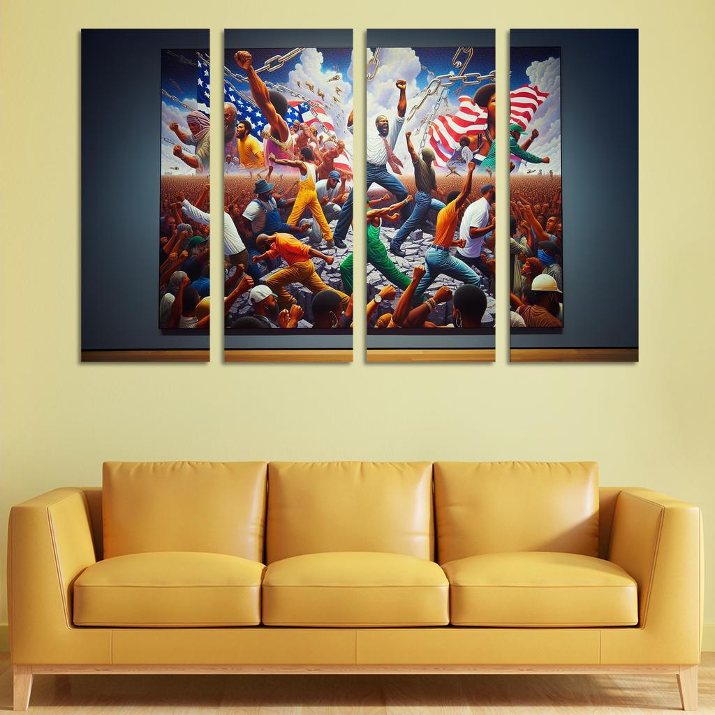 Walls Of Justice The Fight Against Racial Inequality Multi-panel Paintings