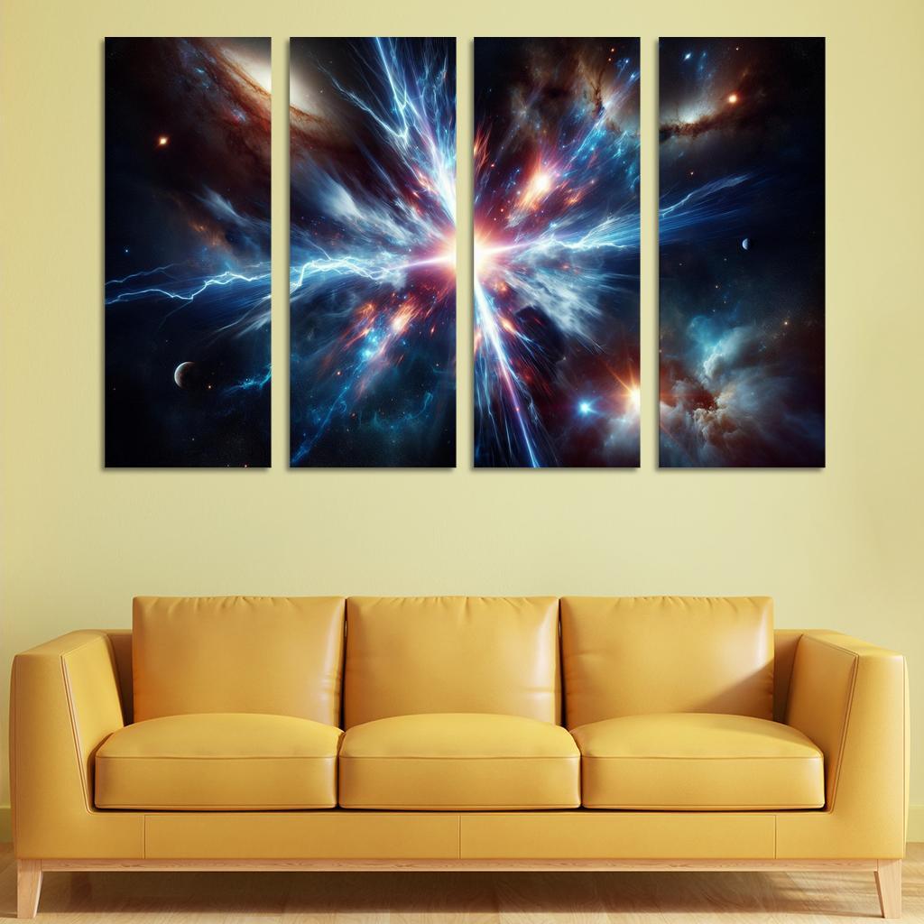 The Enigmatic Nature Of Gamma-ray Bursts Abstract Paintings Frame
