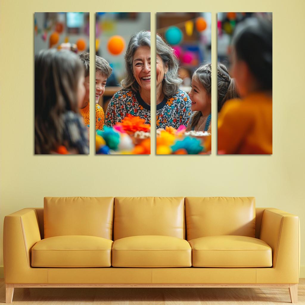 Moments Of Joy A Mothers Laughter Modern Paintings Frame