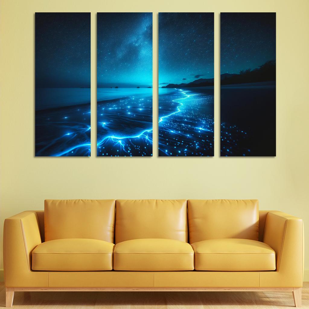 Mystic Waters Nighttime Beach Experience Art Trends