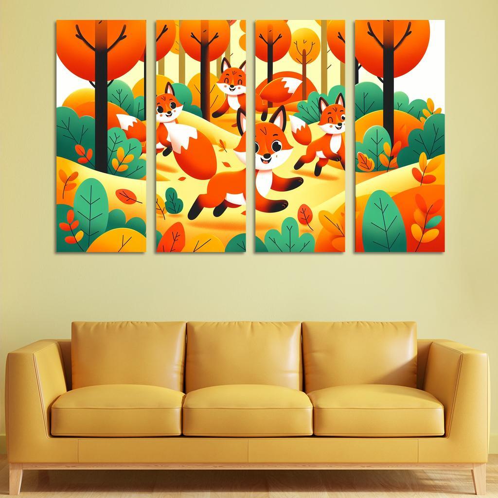 Fantastic Foxes - Forest Friends Framed Paintings