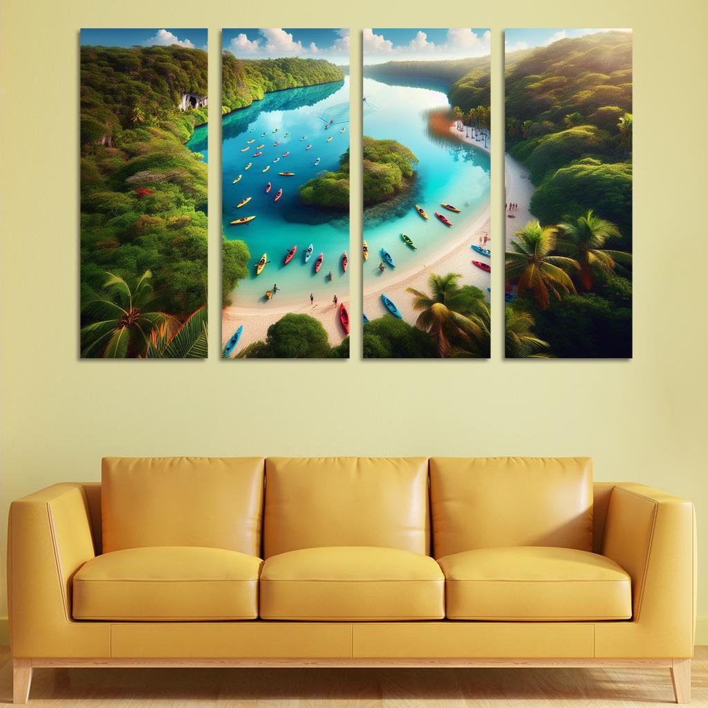 Lagoon Adventure Beach Premium Artwork Frames