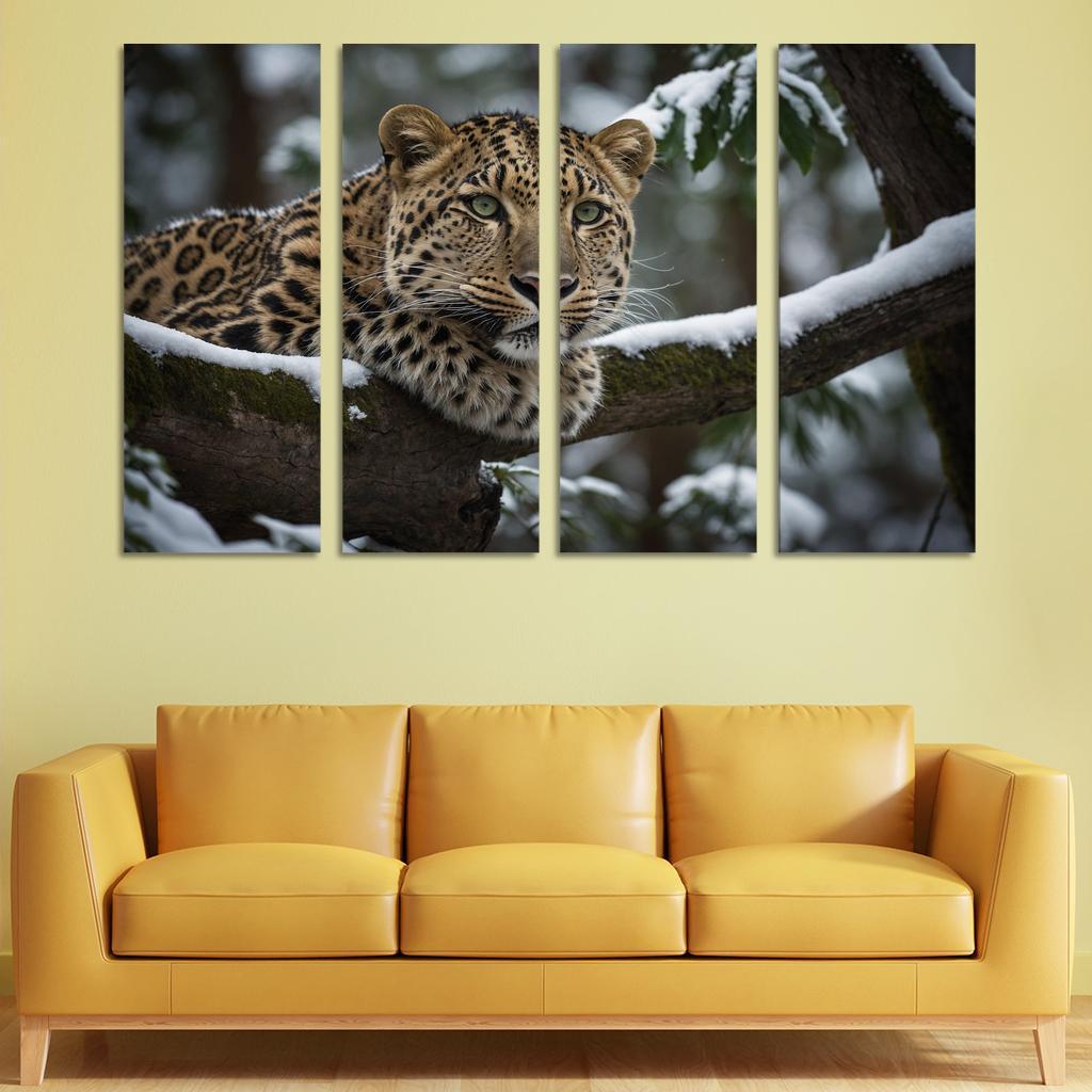 The Magnificent Amur Leopard Ghost Of The Forest Canvas Paintings Frame