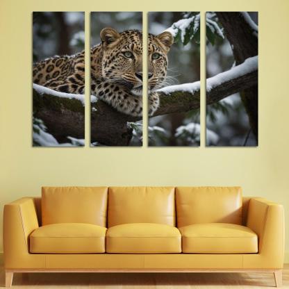 The Magnificent Amur Leopard Ghost Of The Forest Canvas Paintings Frame