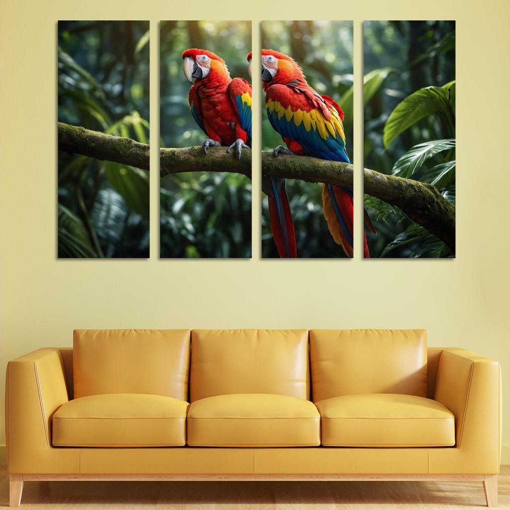 The Beautiful Scarlet Macaw A Colorful Companion Custom Paintings Frame
