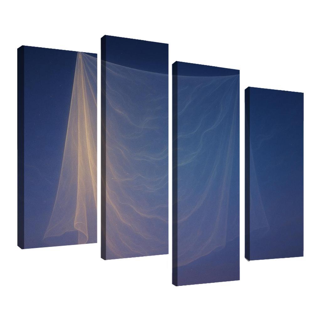 Luminous Veil Of Eternal Whispers Multi-panel Paintings