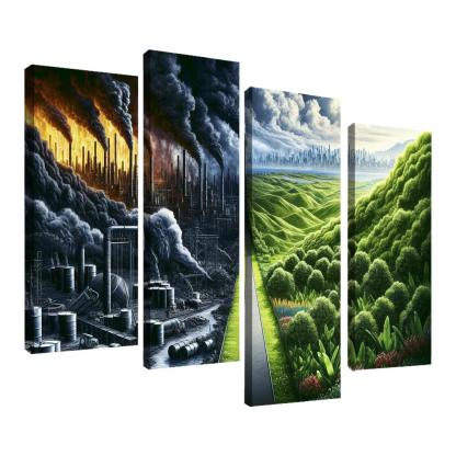 Fossil Fuels The Cost Of Convenience Multi-panel Paintings