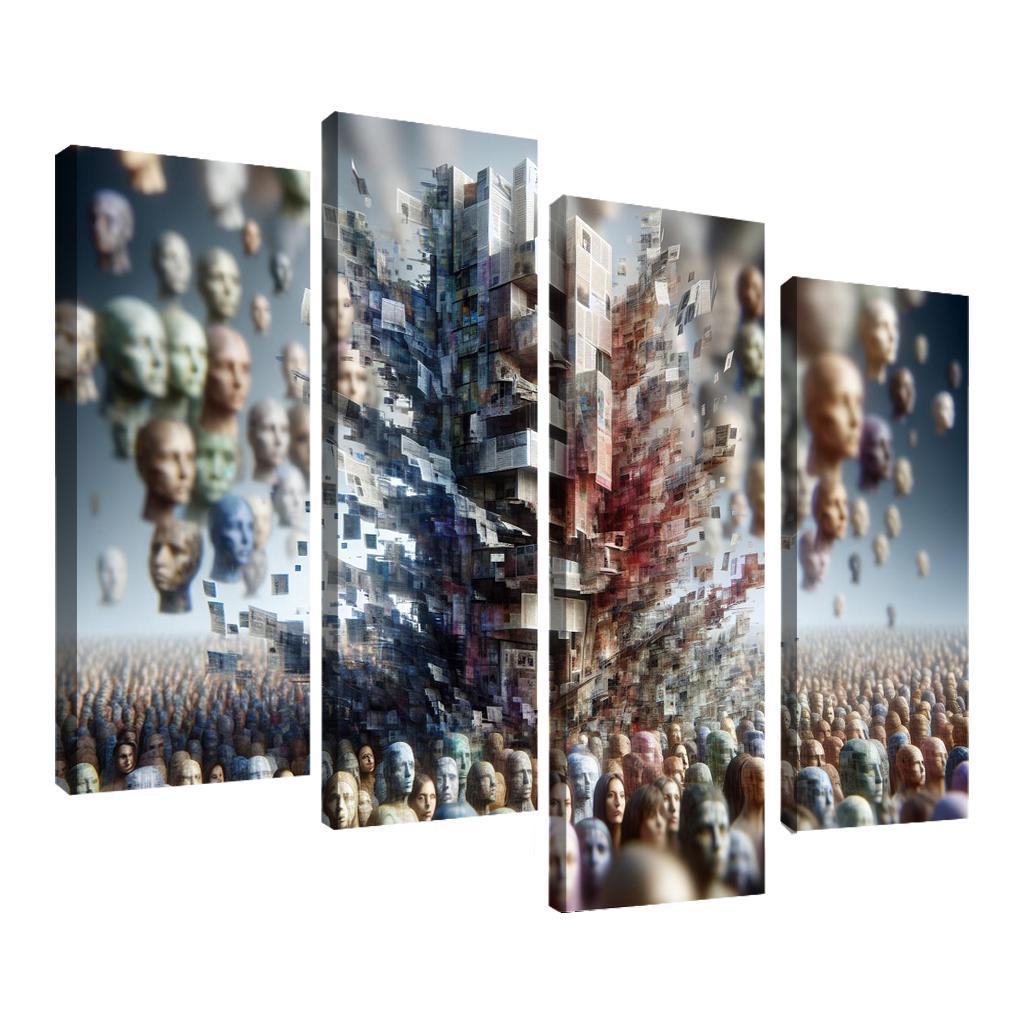 Erosion Of Trust The Crisis Of Misinformation Custom Paintings Frame