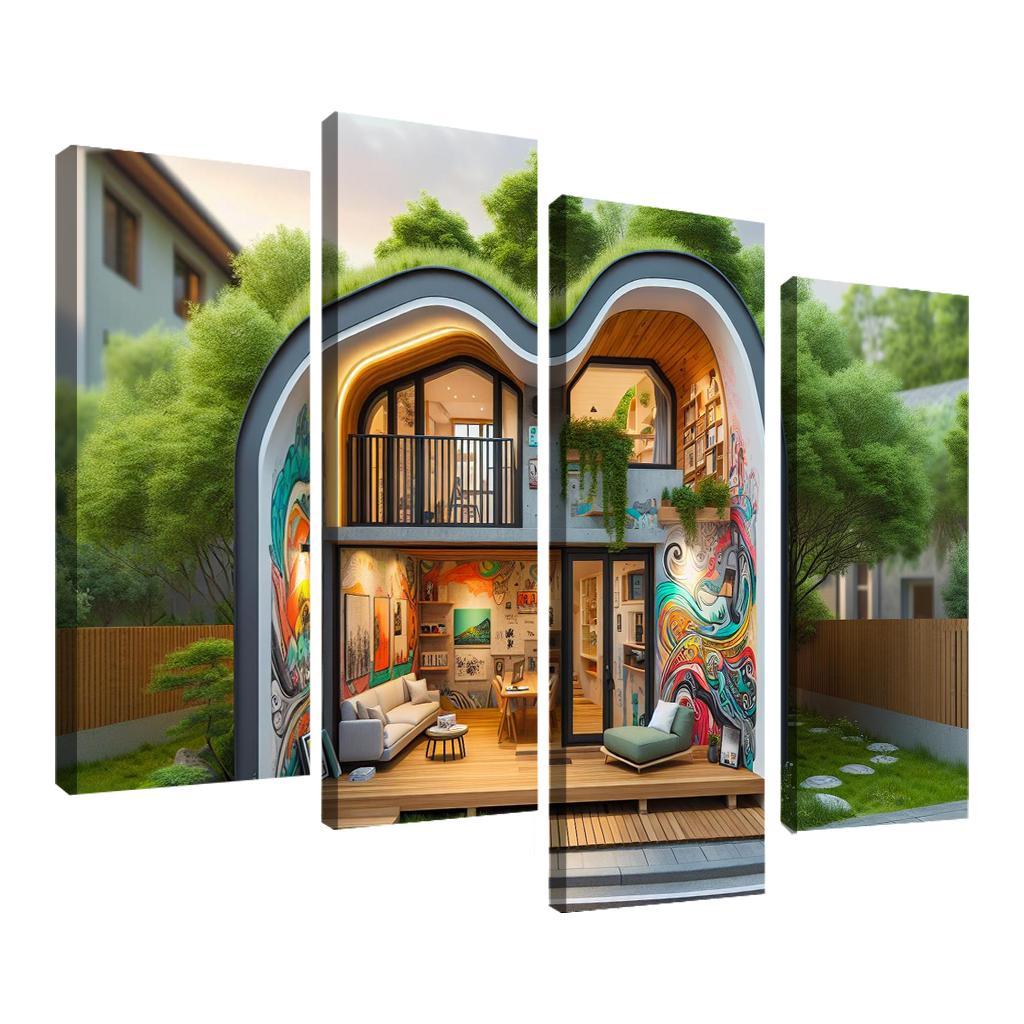 Artistic Micro Homes Custom Paintings Frame