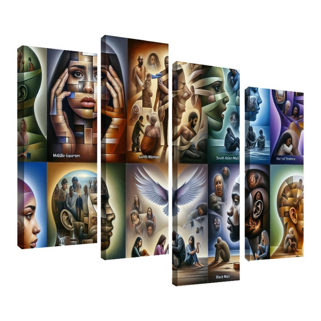 Voices Of Silence Domestic Violence Awareness Multi-panel Paintings