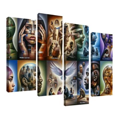 Voices Of Silence Domestic Violence Awareness Multi-panel Paintings