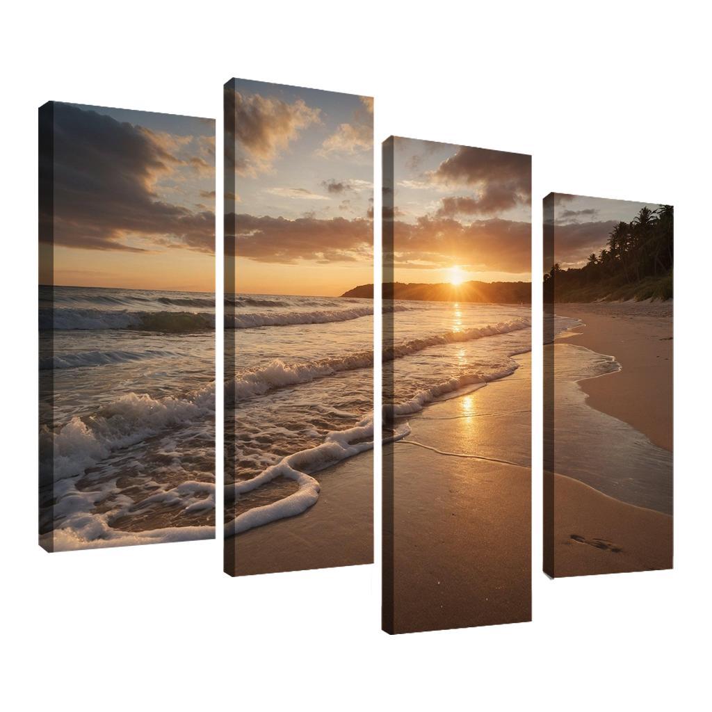 The Golden Shores Of Sunset Beach Art Trends