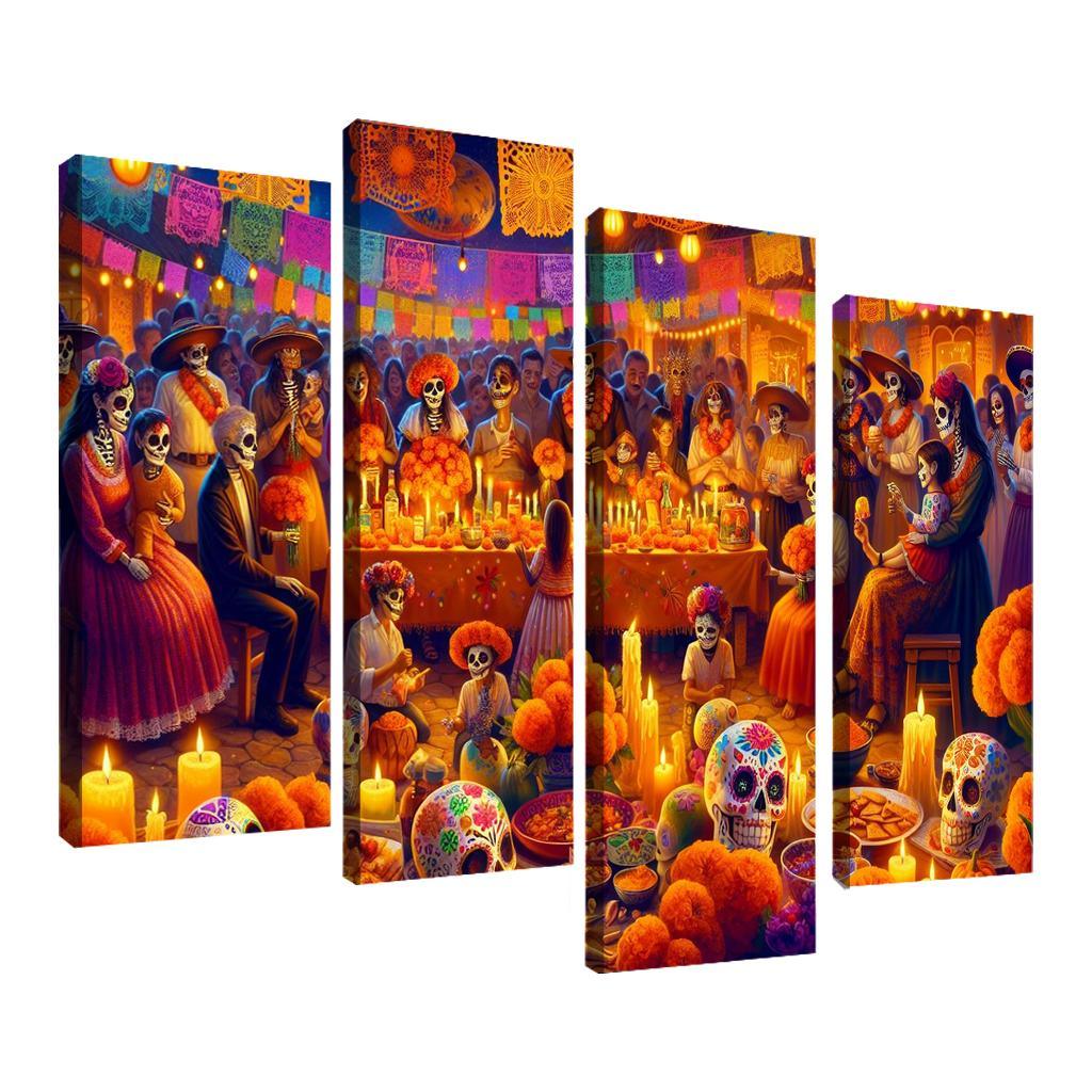 Dia De Los Muertos Canvas Paintings Frame