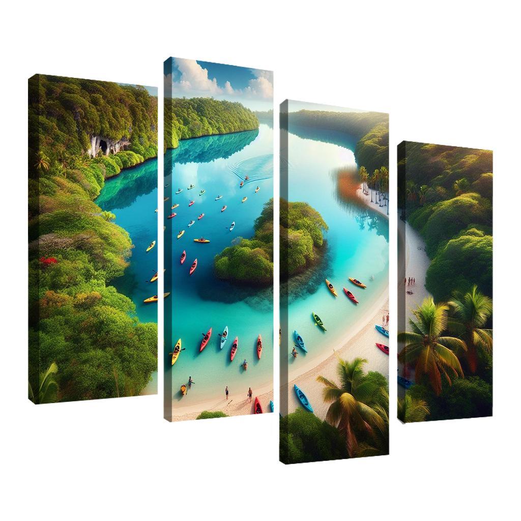 Lagoon Adventure Beach Premium Artwork Frames