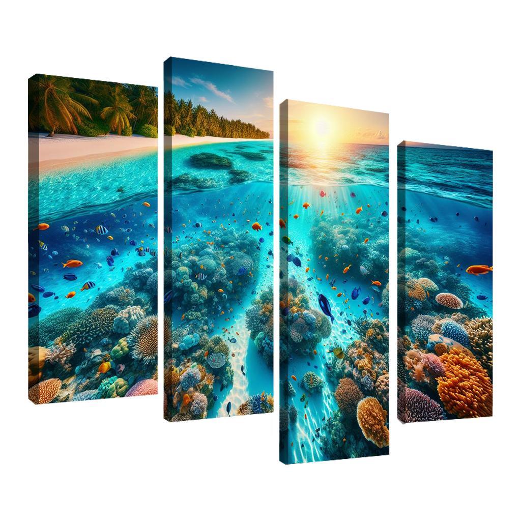 Coral Lagoon Underwater Exploration Paradise Premium Artwork Frames