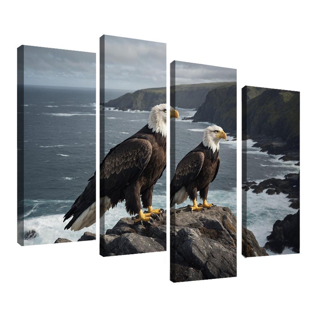 The Magnificent Steller's Sea Eagle Ocean's Sovereign Oil Paintings Frame