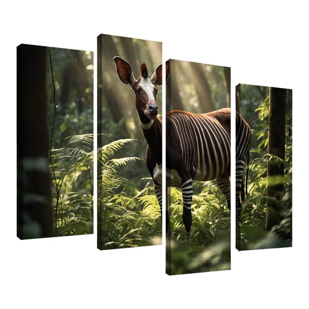 The Enigmatic Okapi Forest Guardian Of The Congo Modern Paintings Frame