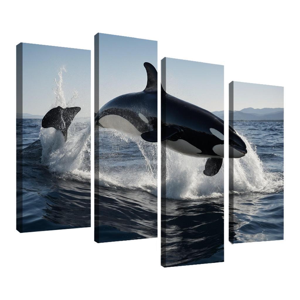 The Magnificent Orca In The Deep Ocean Framed Paintings