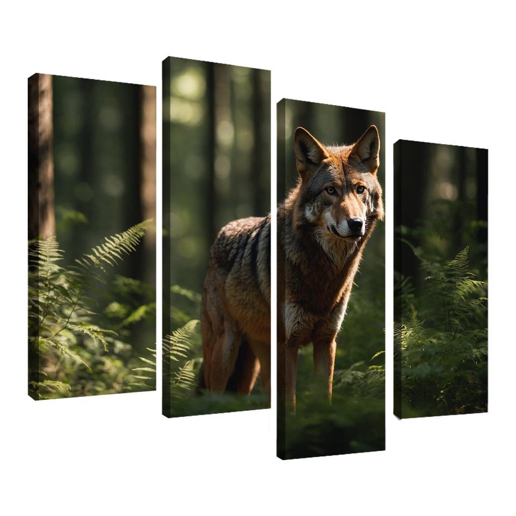 The Enigmatic Red Wolf In The Eastern Forests Framed Paintings