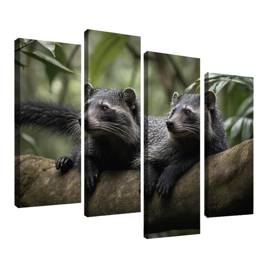 The Charming Binturong The Bearcat Of The Rainforest Canvas Paintings Frame