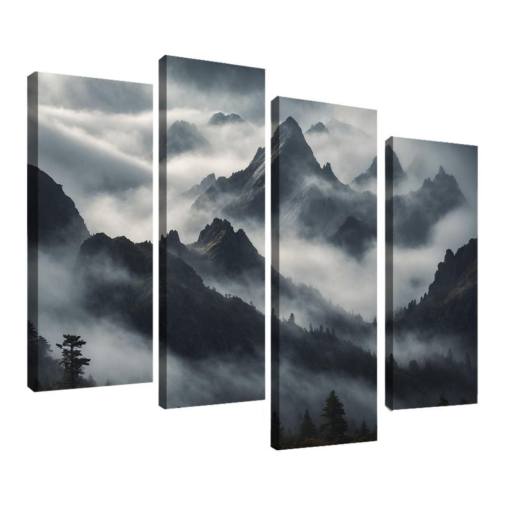 The Majestic Peaks Of Misty Mountain Range Art Trends