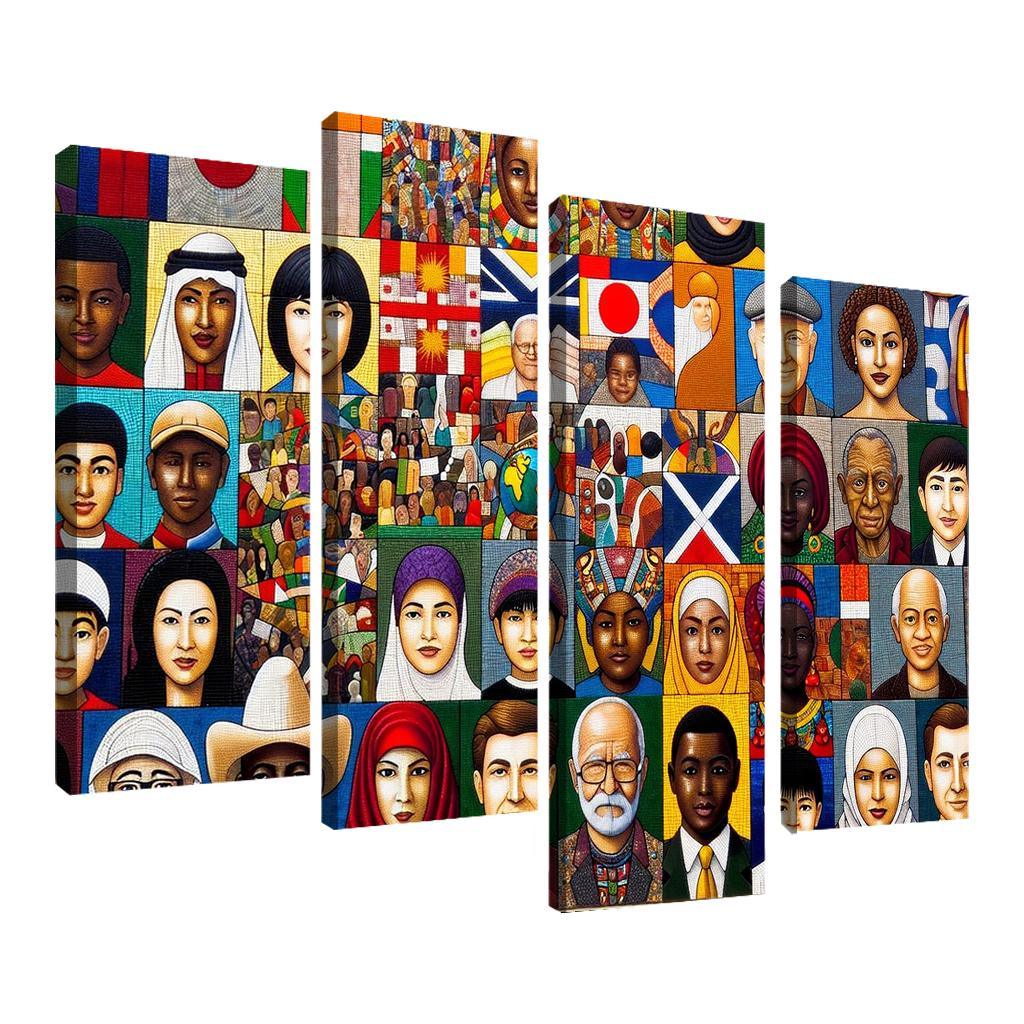 The Colors Of Diversity Celebrating Multiculturalism Custom Paintings Frame