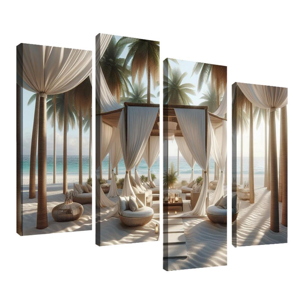 Tropical Oasis Beach And Spa Retreat Premium Artwork Frames
