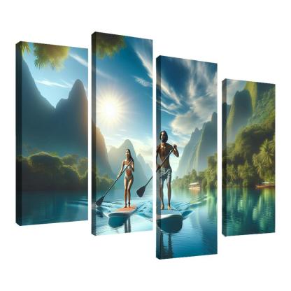 Calm Waters Paddleboarding Retreat Multi-panel Paintings