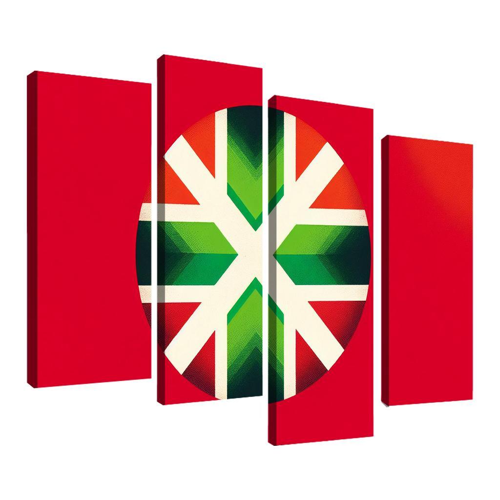 Echoes Of Tradition The Flag Of The Basque Country Multi-panel Paintings