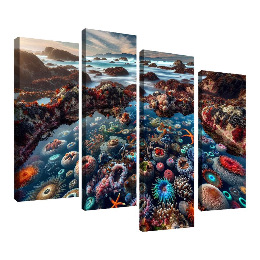 Tidal Pool Haven Nature's Aquatic Wonders Abstract Paintings Frame