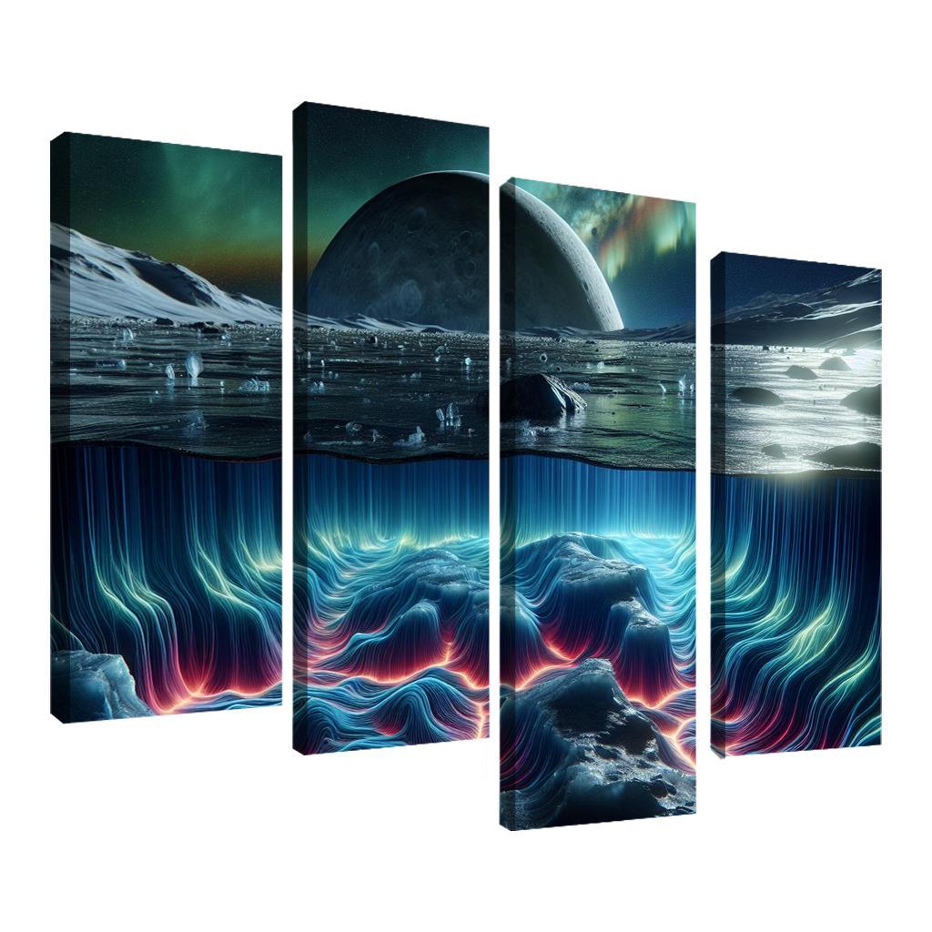 Exploring The Moon's Hidden Ocean Abstract Paintings Frame