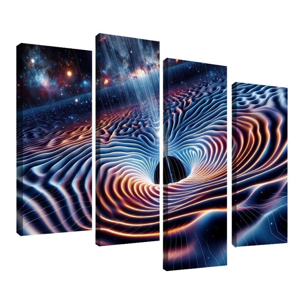 The Search For Gravitational Waves Abstract Paintings Frame