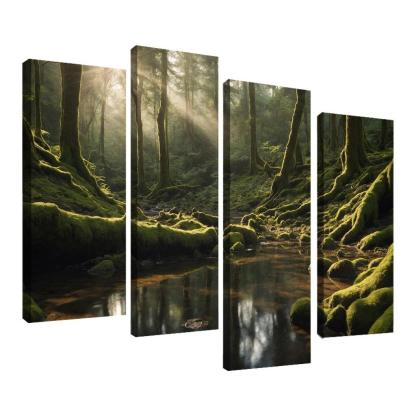 The Serenity Of Hidden Forest Glens Oil Paintings Frame