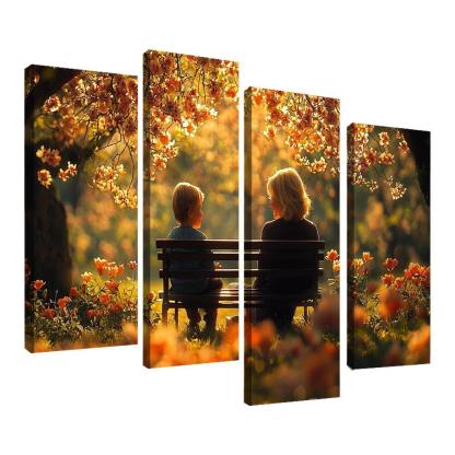 The Wisdom Of Ages A Mothers Guiding Hand Canvas Paintings Frame