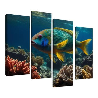 The Colorful Parrotfish Ocean's Painter Premium Artwork Frames