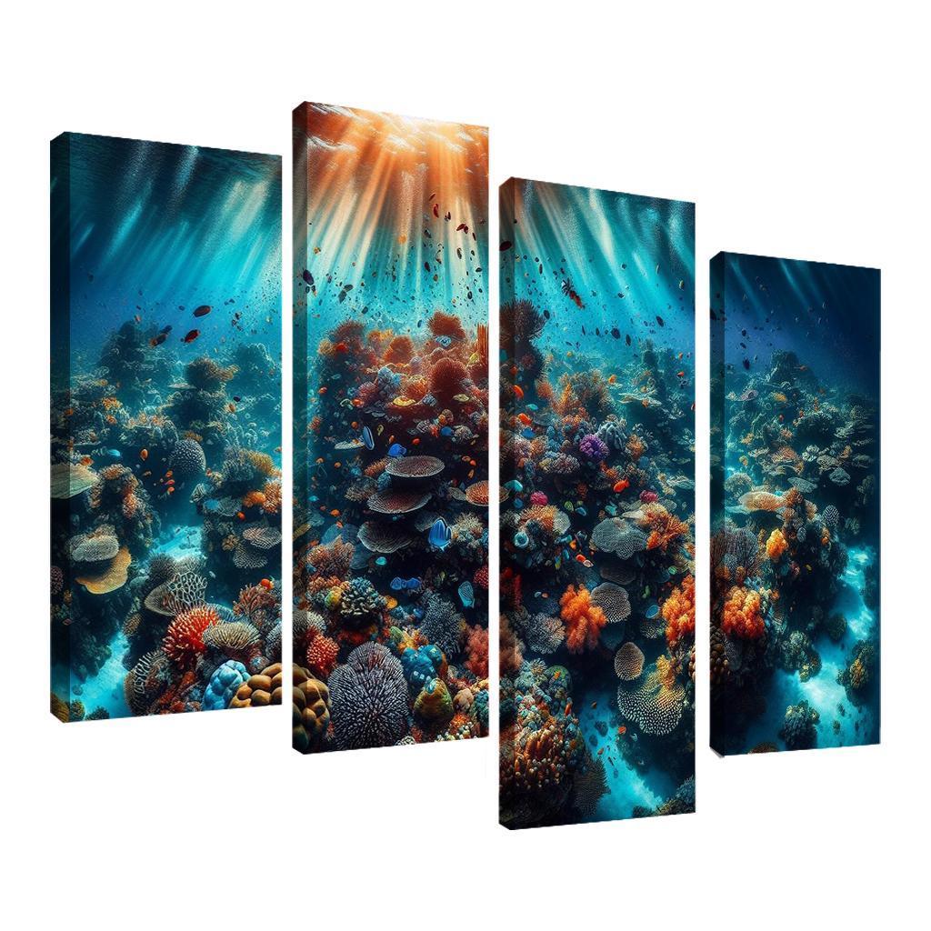 Coral Garden Underwater Paradise Custom Paintings Frame