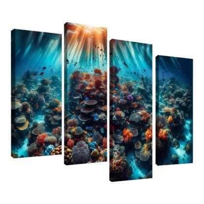 Coral Garden Underwater Paradise Custom Paintings Frame
