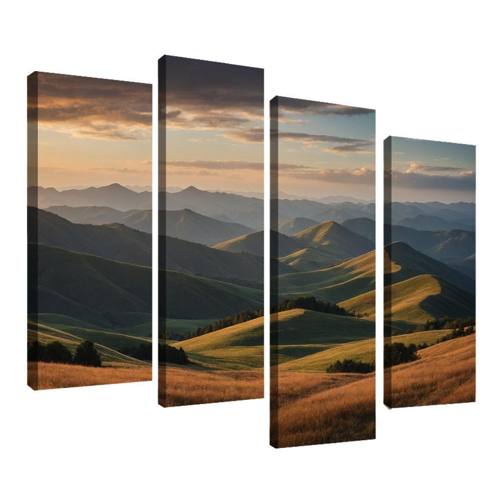 The Splendor Of Distant Mountain Ranges Oil Paintings Frame