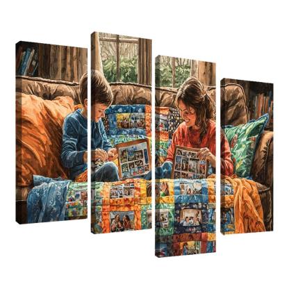 The Quilt Of Memories A Mothers Heartfelt Fabric One-piece Frames