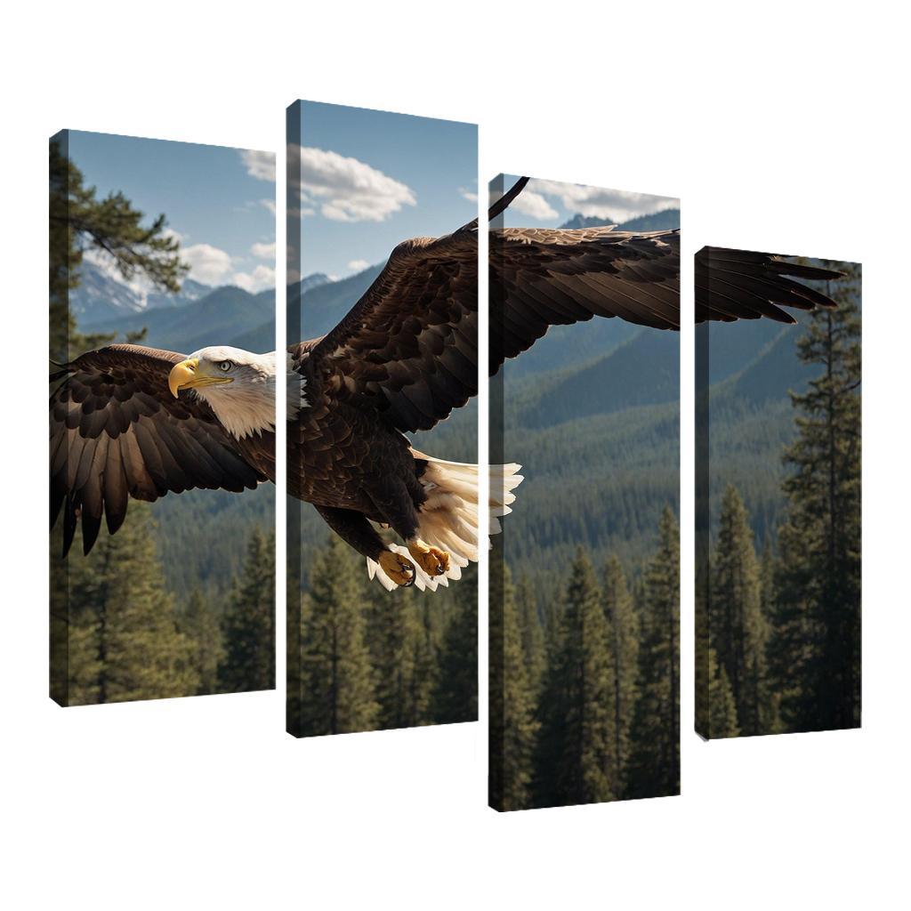 The Majestic Bald Eagle Symbol Of Freedom Canvas Paintings Frame