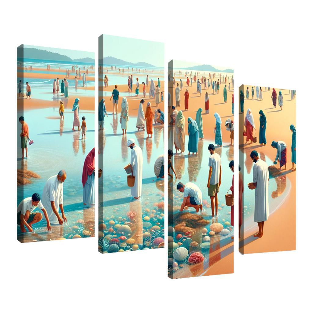 Tidepool Wonders Beach Modern Paintings Frame