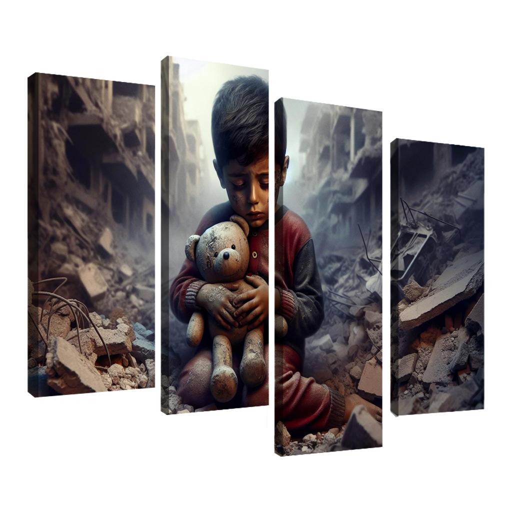Echoes Of War The Impact On Innocent Lives Custom Paintings Frame